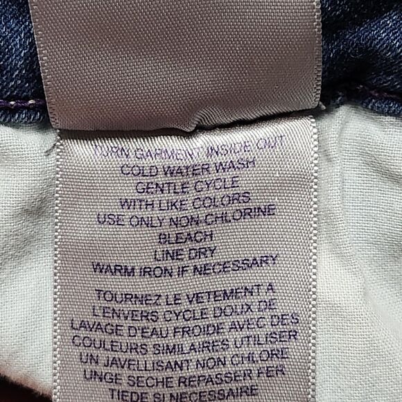 NYDJ Jeans Womens 8 Blue Ankle Crop Cuffed Straight Leg Lift Tuck Made in USA - Picture 13 of 14